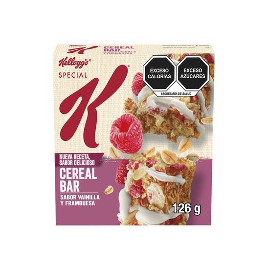 Special k barras de cereal sabor vainilla frambuesa (caja 126 g)