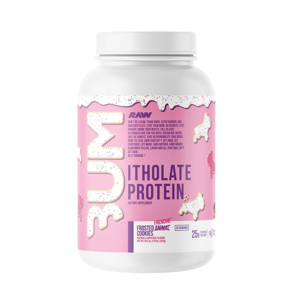 Raw Cbum Series Itholate Protein Powder Milk and Cookies