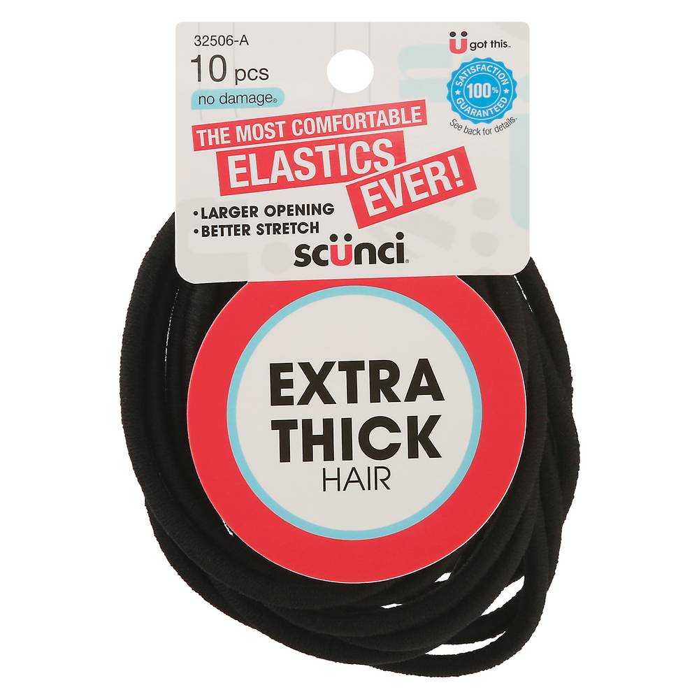 Scunci No Damage Extra Thick Hair Elastics (10 ct)