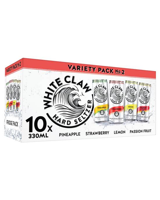 WHITE CLAW Hard Seltzer Variety Pack 2 Cans 10x330mL