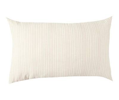 Taylor Pastel Tan Stripe Rectangle Throw Pillow