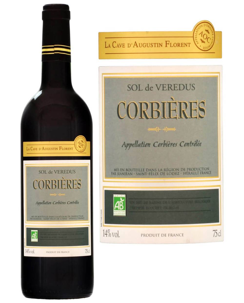 Carrefour Bio - Vin rouge bio corbières sol de veredus (750ml)