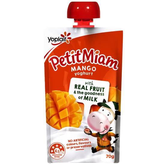 Yoplait Petit Miam Mango Yoghurt Pouch 70 Gram