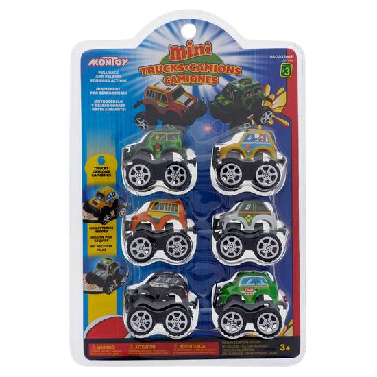 Montoy Jouets Camions 4X4 Pull Back - 6pcs (##)