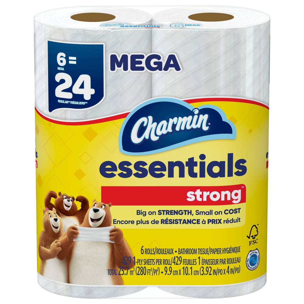 Charmin Essentials Strong 1-ply Mega Strong Bathroom Tissue