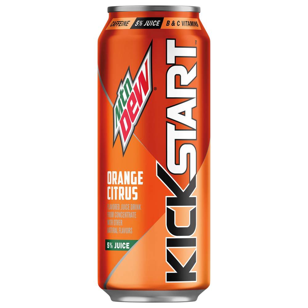 Mtn Dew Kickstart Juice Drink, Orange Citrus (16 fl oz)