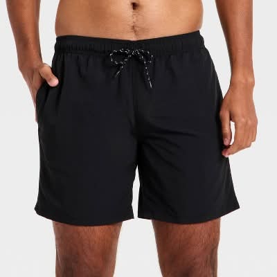 Goodfellow & Co. Swim Trunks, Men, L, Black