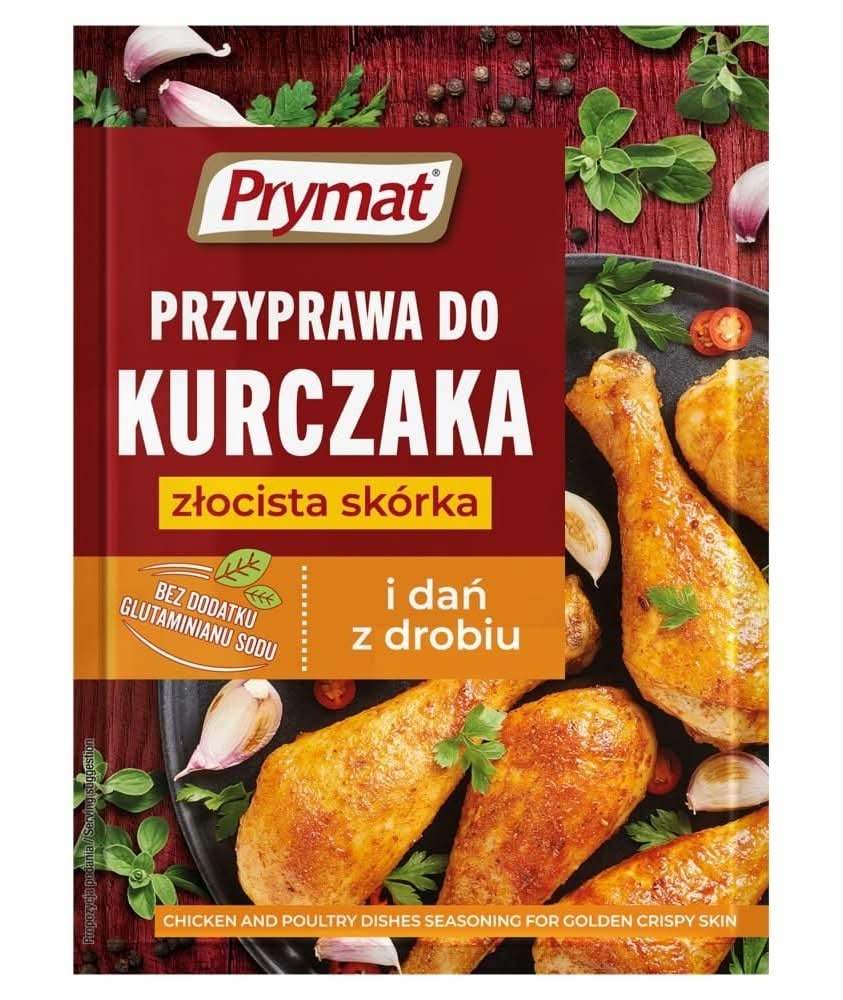 Prymat Przyprawa do kurczaka i dań z drobiu złocista skórka 30 g