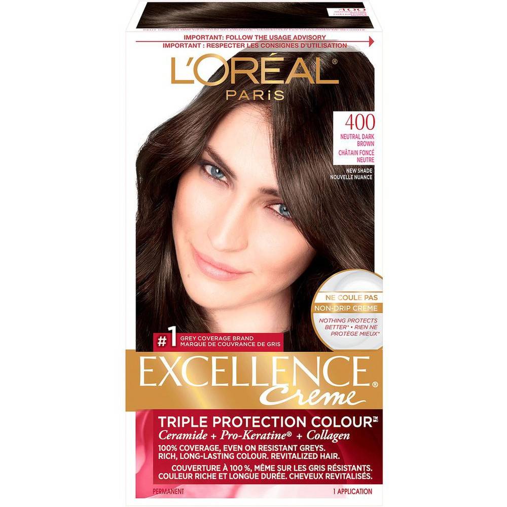 L'Oréal Excellence Creme, 400 Natural Dark Brown