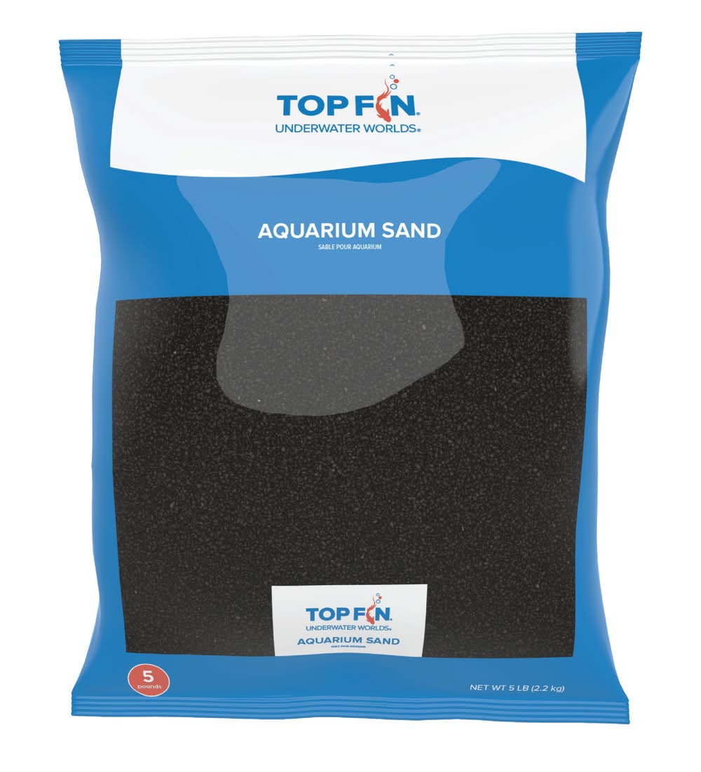 Top Fin® Aquarium Sand - Black (Color: Black, Size: 5 Lb)