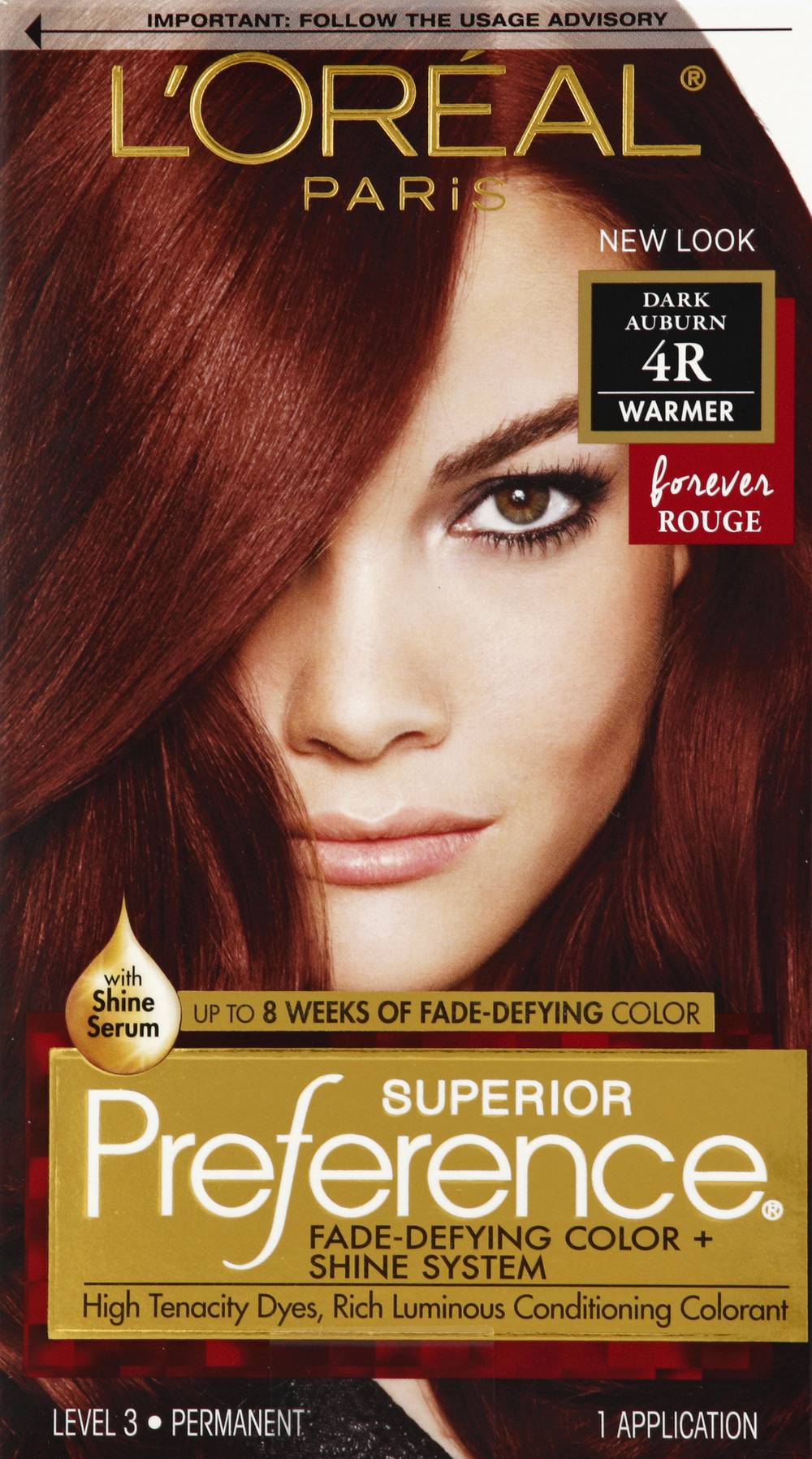 L'Oréal Paris Superior Preference Dark Auburn 4r Permanent Hair Color (0.01 oz)