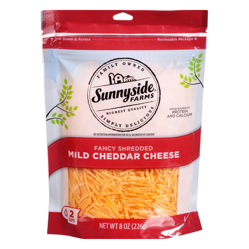 Sunnyside Farms Mild Cheddar Fancy Shredded Cheese (8 oz)