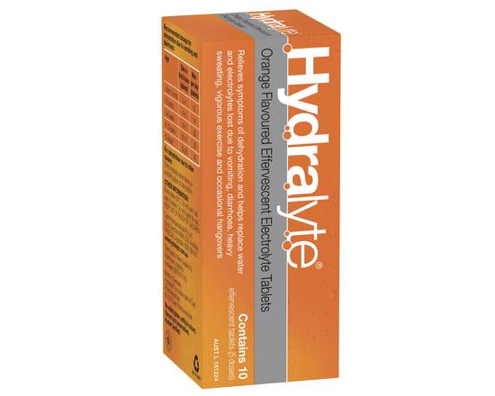 Hydralyte Orange Efferv Tabs 10pk