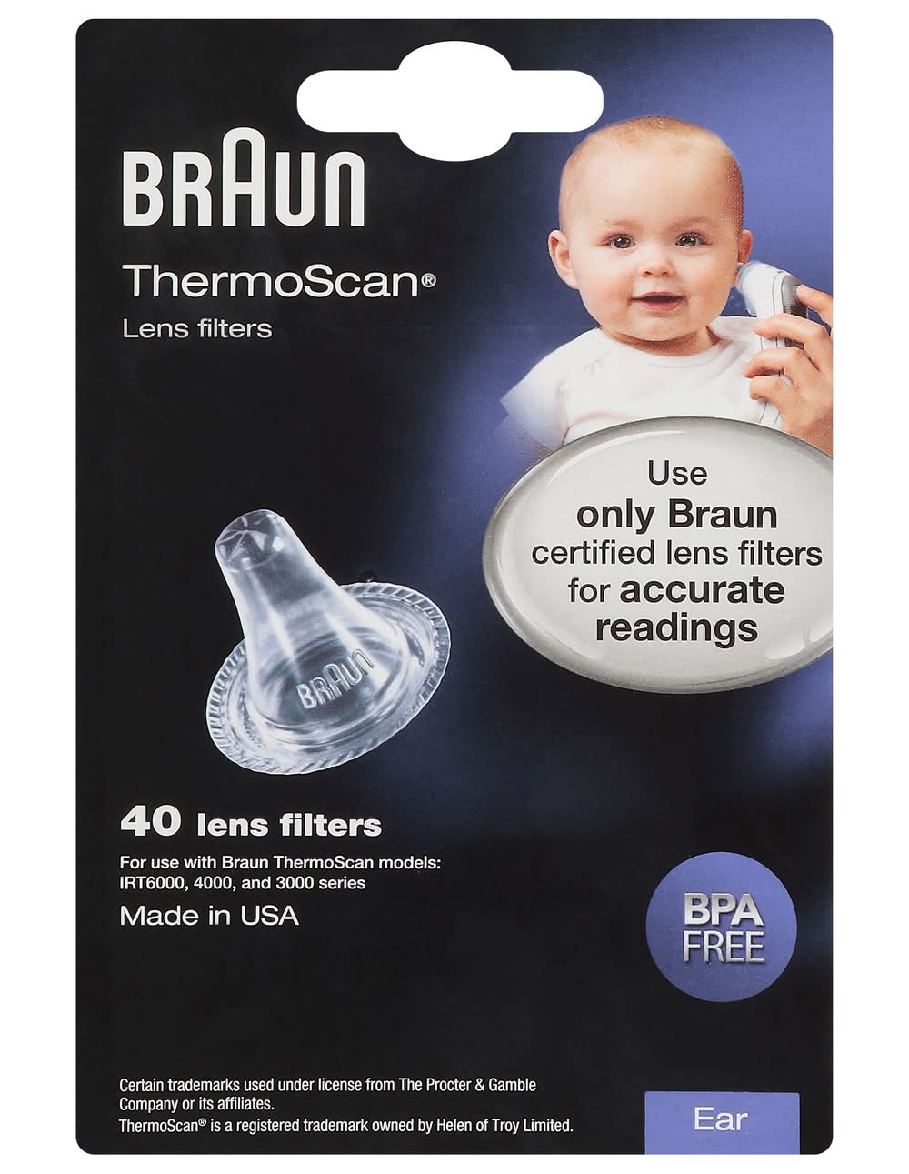 Braun Thermoscan Ear Lens Filters (1.6 oz, 40 ct)