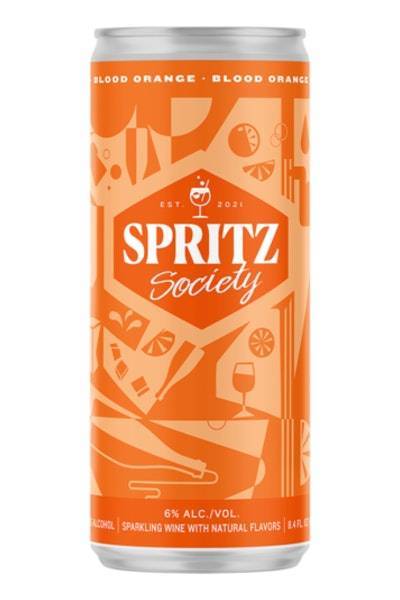 Spritz Society Blood Orange Sparkling Wine 2021 (4 ct, 250 ml)