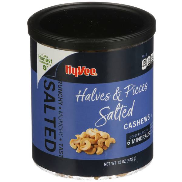 Hy-Vee Halves & Pieces Salted Cashews