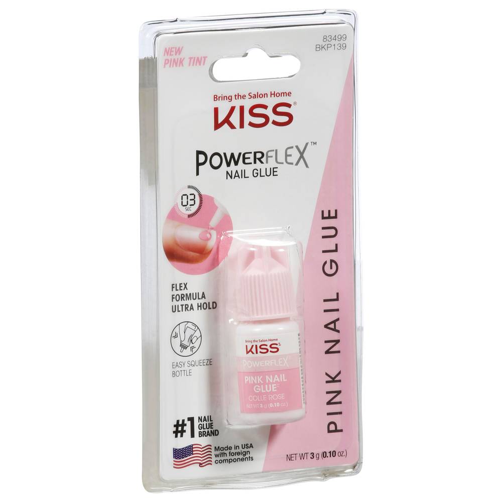 KISS Powerflex Pink Nail Glue (0.1 oz)