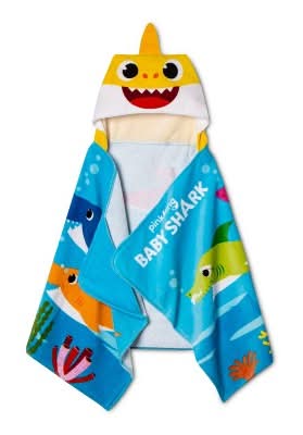 Baby Shark Fun Excursion Kids Hooded Towel
