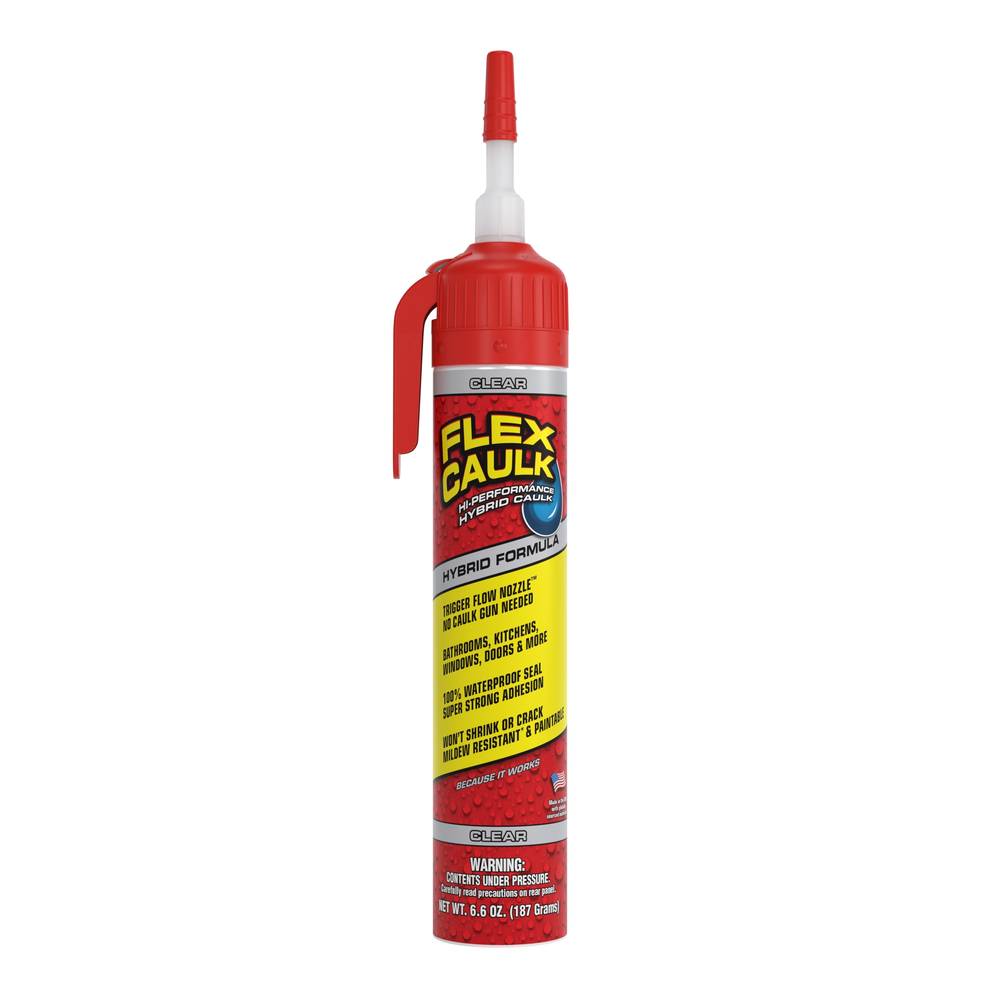 Flex Caulk 6.5-oz Multi-use Clear Paintable Advanced Sealant Caulk | CFSCLRR675