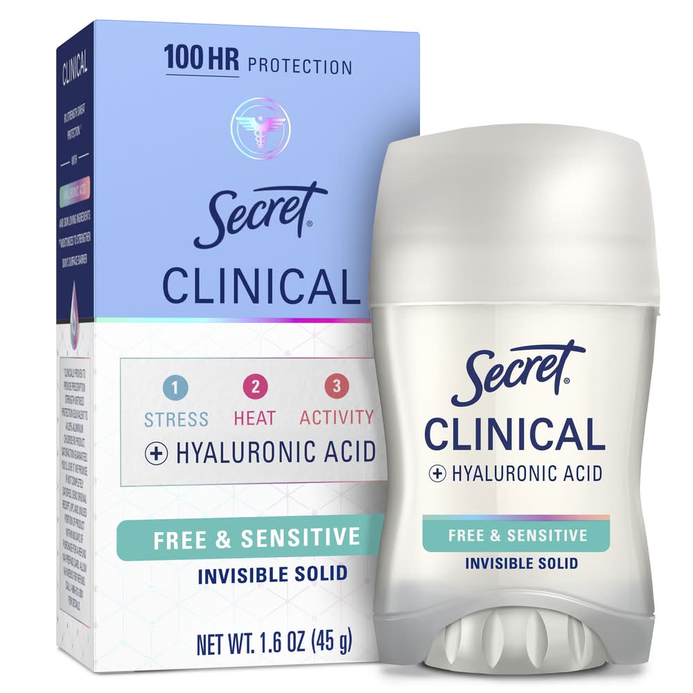 Secret Clinical Strength Invisible Solid Free & Sensitive Antiperspirant (1.6 oz)