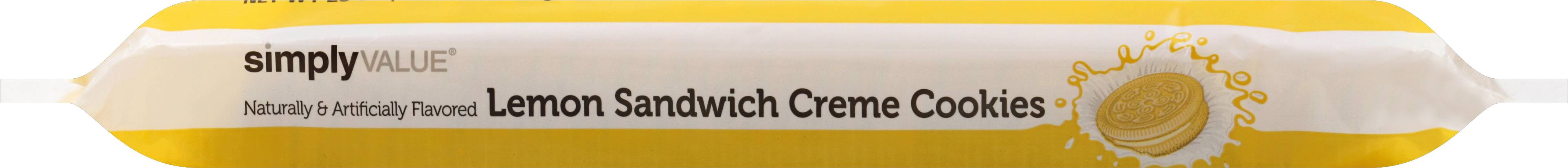 Simply Value Sandwich Creme Cookies, Lemon (25 oz)