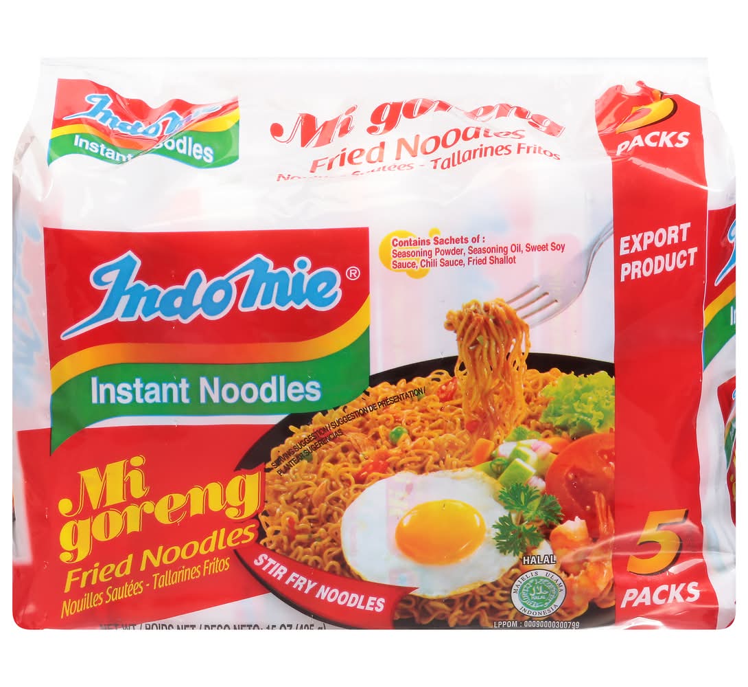 Indomie Mi Goreng Stir Fry Instant Noodles (15 oz, 5 ct)