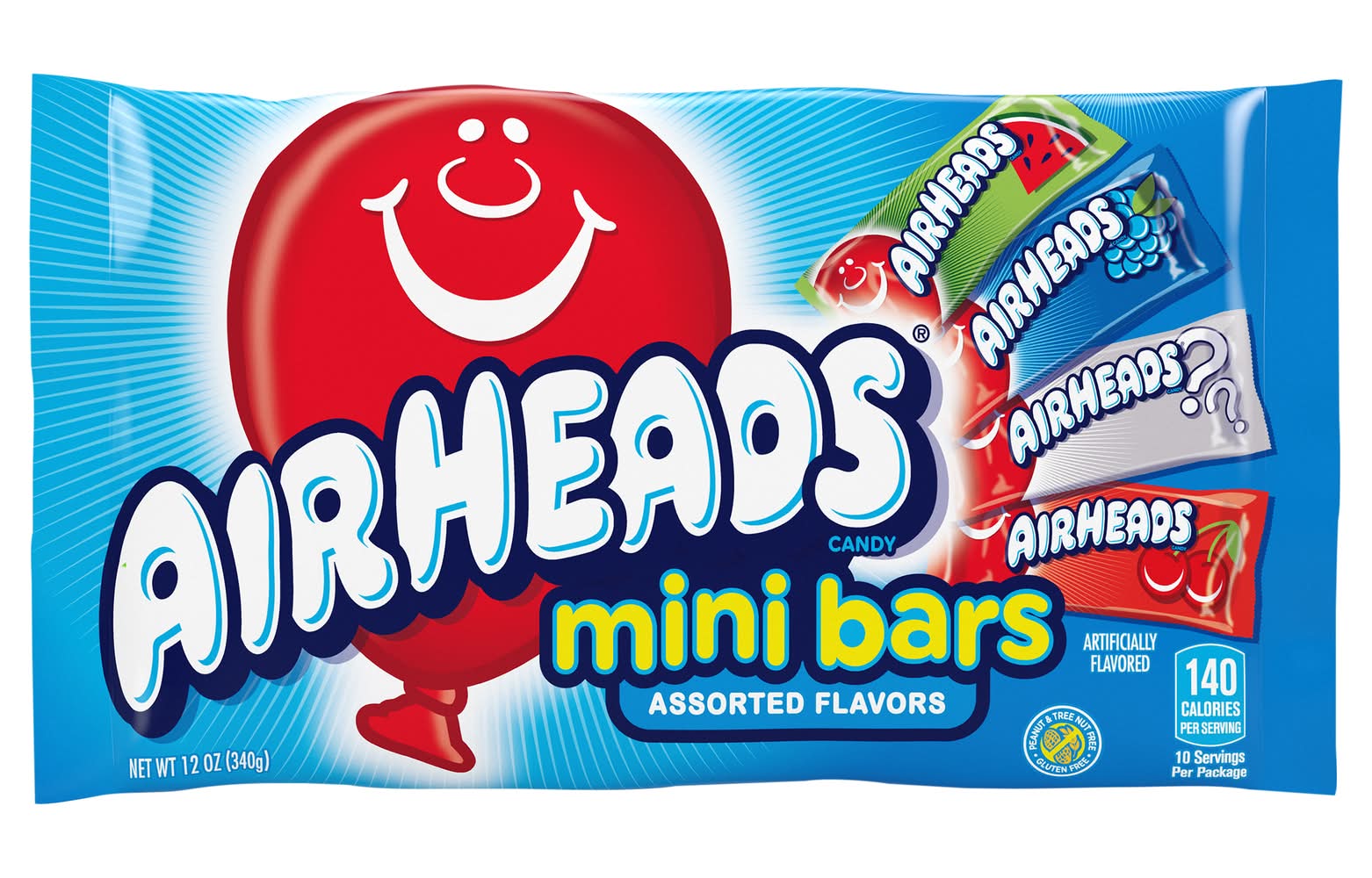 Airheads Mini Bars Candy, Assorted (12 oz)