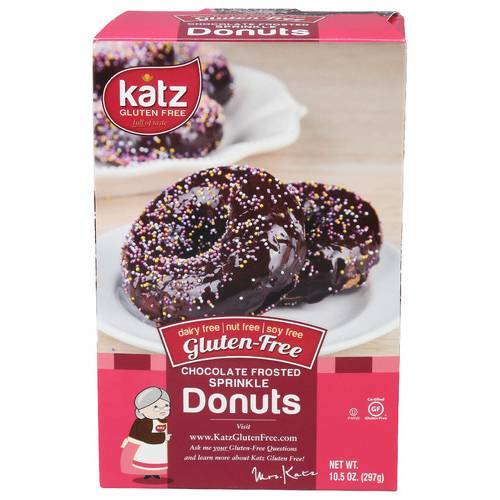 Katz Gluten Free Chocolate Frosted Sprinkle Donuts
