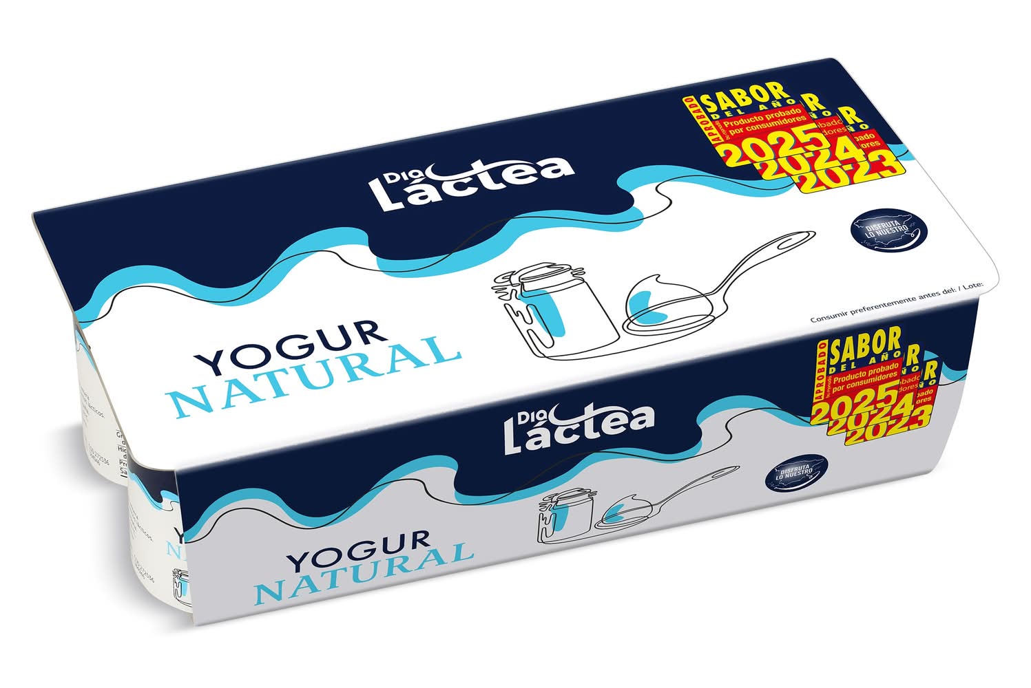 Yogur Natural Dia Láctea Pack 8 X 125 G