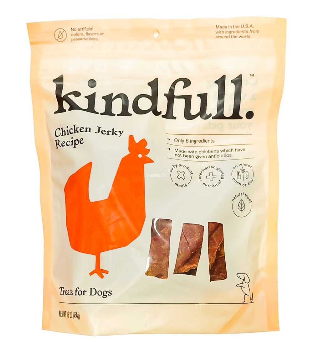 Kindfull Chicken Jerky Recipe Dog Treats (16 oz)