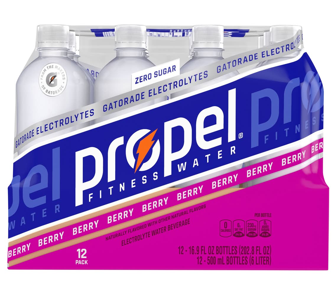 Propel Electrolyte Water Beverages, Berry (12 x 16.9 fl oz)