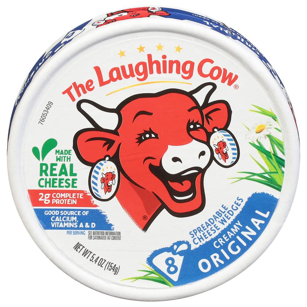 The Laughing Cow Creamy Spreadable Original Cheese Wedges