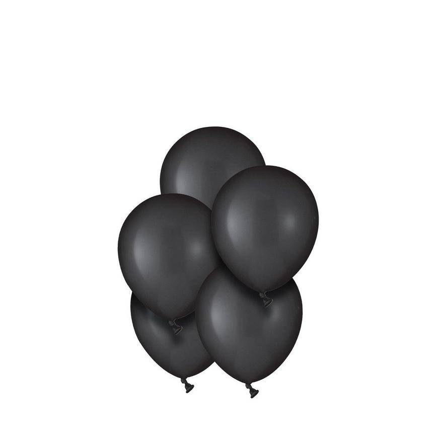 Party City Uninflated Premium Luxaireae Mini Latex Balloons, Black (50 ct)