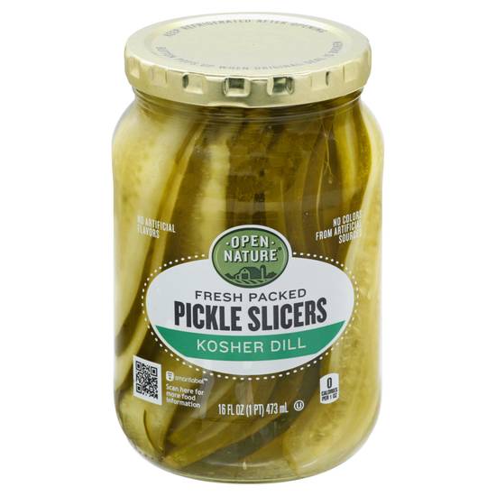 Open Nature Pickle Slicers Kosher Dill (16 fl oz)