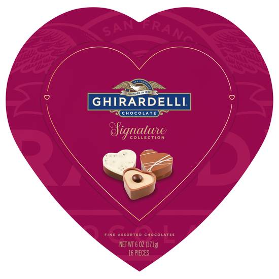 Ghirardelli Sweethearts Premium Heart Shaped Candy Box Gift (chocolate)