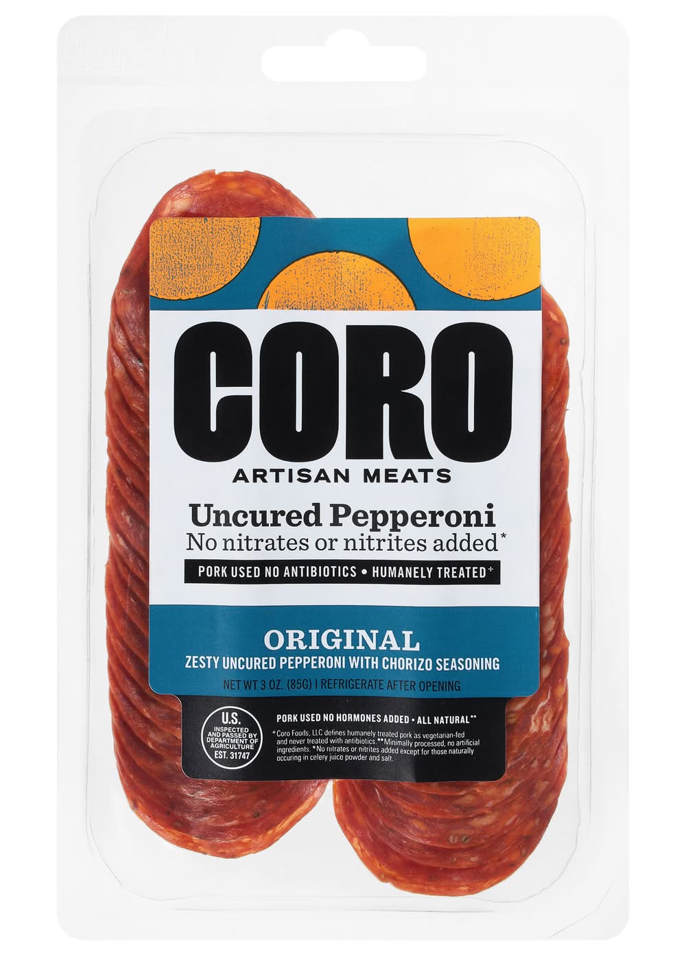 Coro Original Uncured Pepperoni (3 oz)