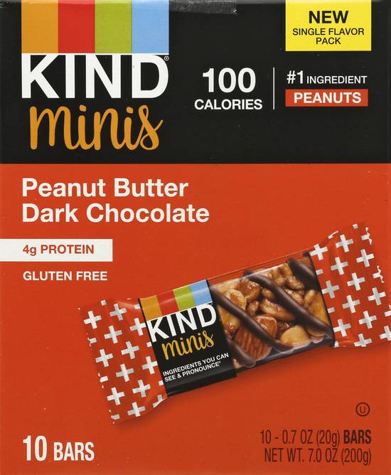 Kind Minis Peanut Butter Dark Chocolate Protein Bars (10 ct)
