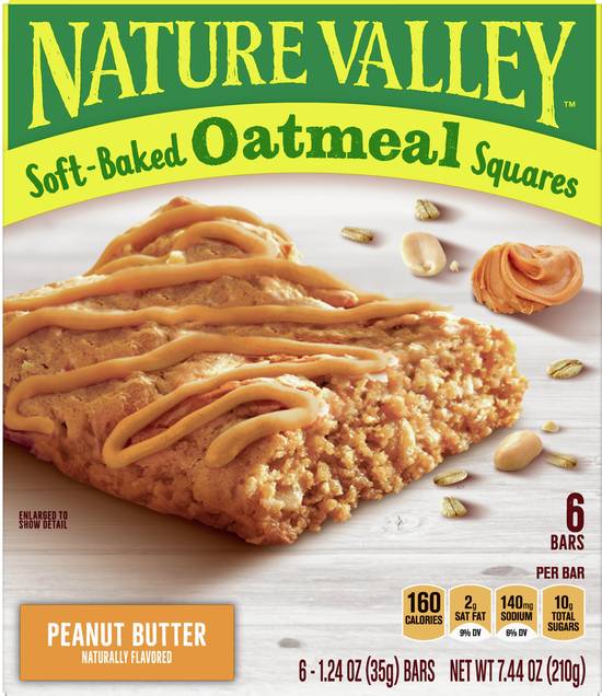 Nature Valley Peanut Butter Oatmeal Squares (6 x 1.2 oz)
