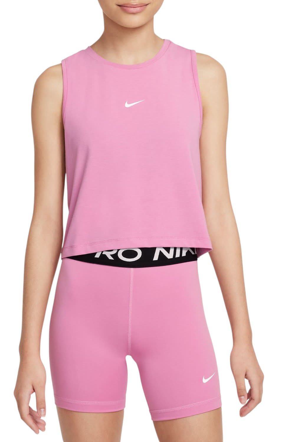Nike Girls' Pro Dri-FIT Training Tank Top (Magic Flamingo, L)
