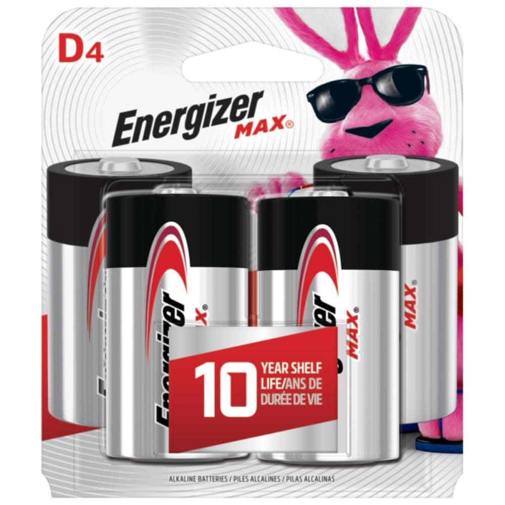 Energizer MAX Alkaline D Batteries ( 4 -Pack )