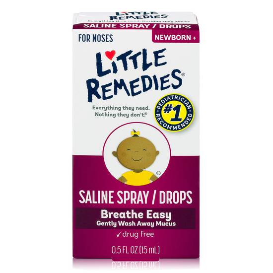 Little Remedies Saline Spray and Drops, 0.5 FL OZ