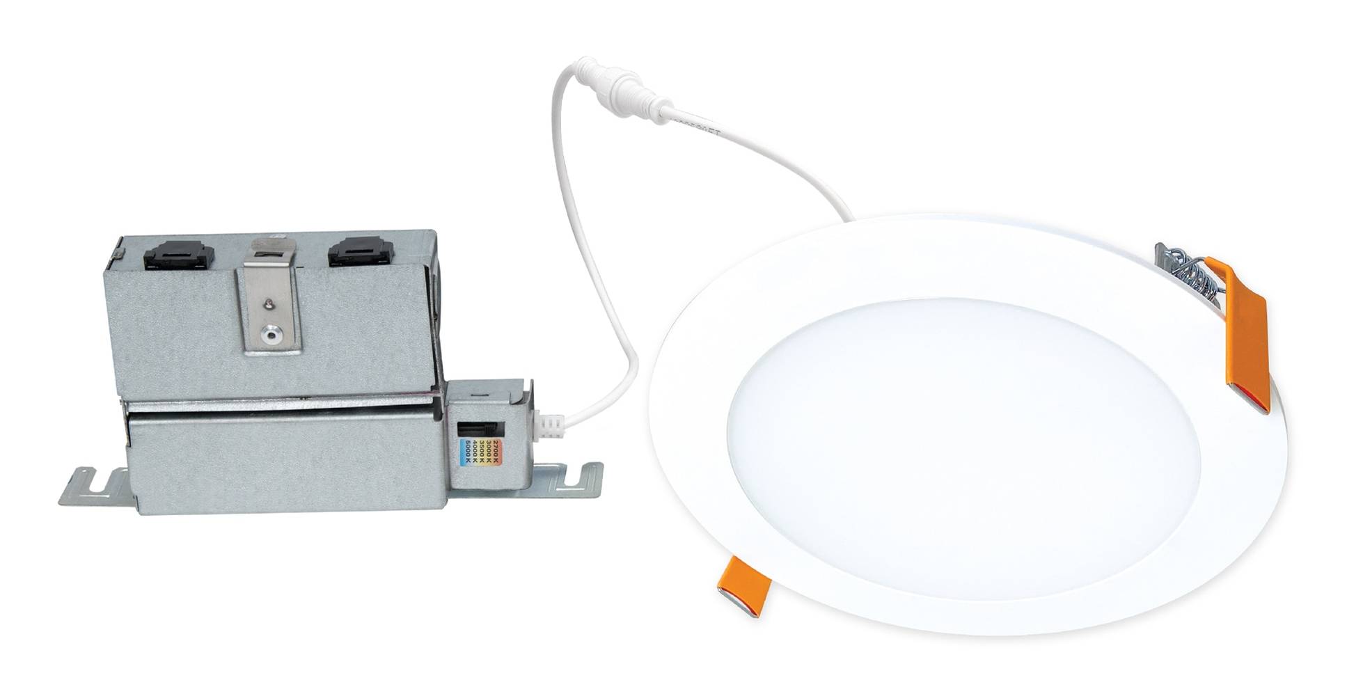 HALO HLBPH Series Matte White 6-in 900 -Lumens Switchable Round Dimmable LED Canless Wet rated Recessed Downlight | HLBPH6099FS1EMWR