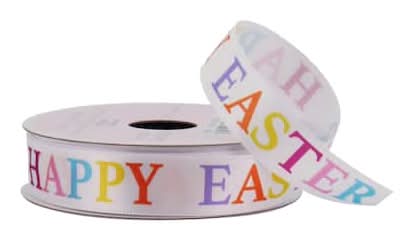 5/8" X 4Yd. Happy Easter Satin Ribbon By Celebrate It
