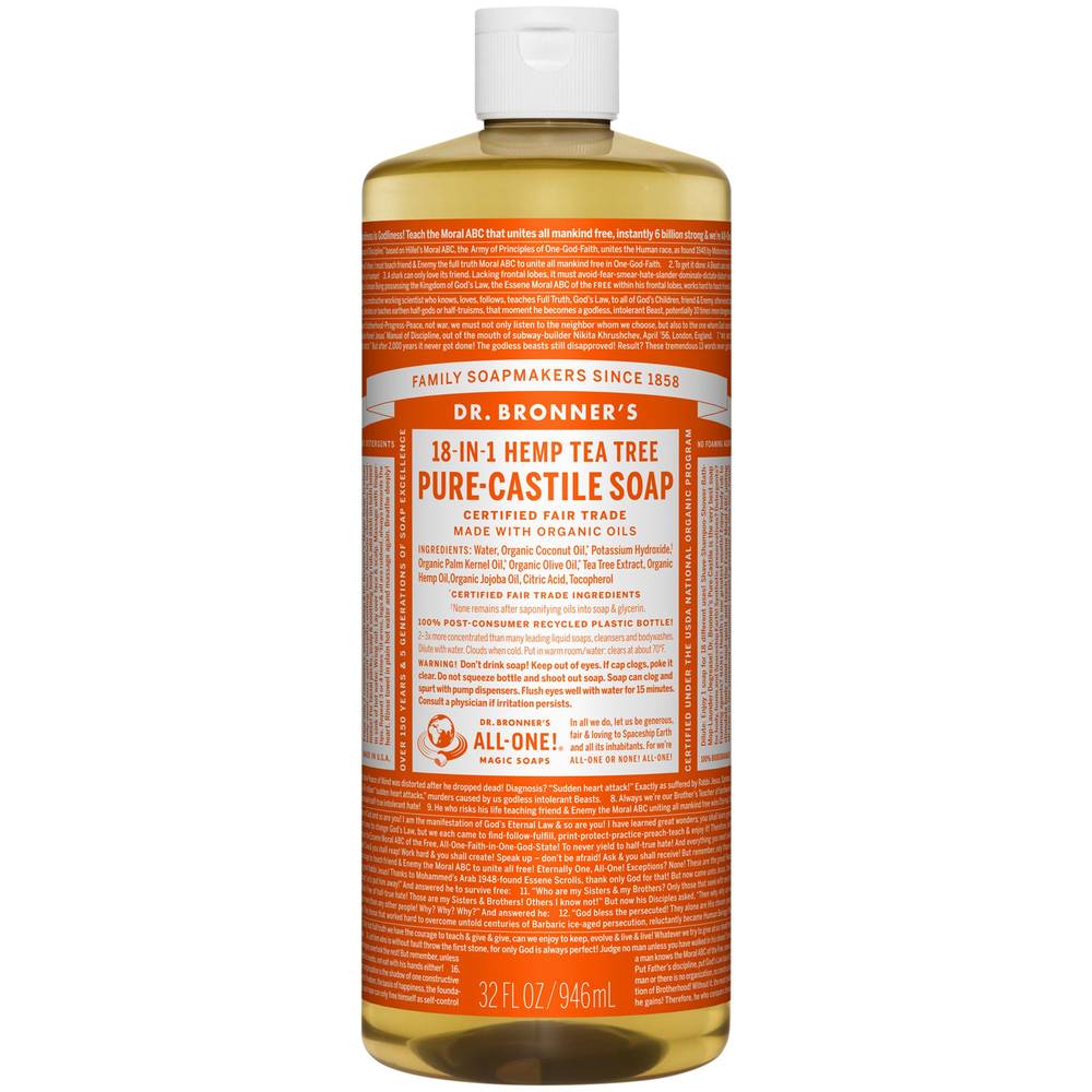 Dr. Bronner's 18-in-1 Hemp Pure-Castile Soap