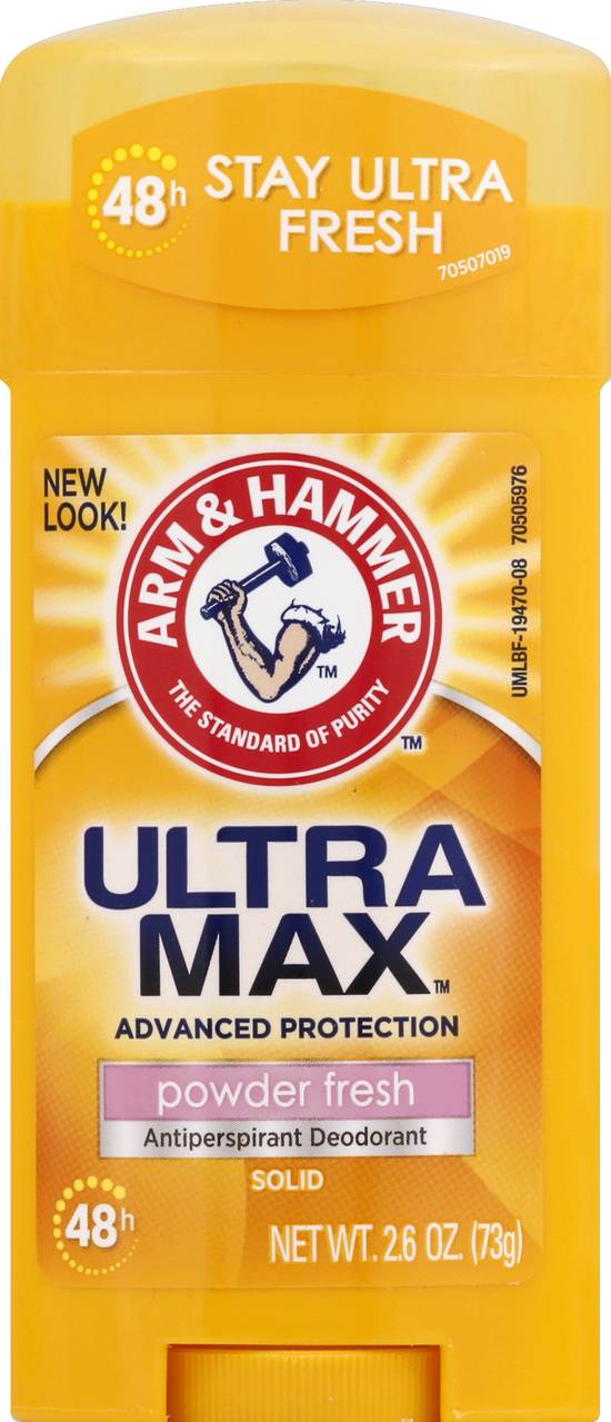 Arm & Hammer Ultramax Powder Fresh Antiperspirant Deodorant Solid