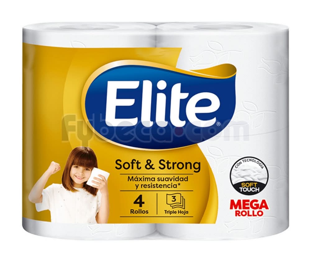 Papel Higiénico Elite Soft&Strong 32M X4 Rollos