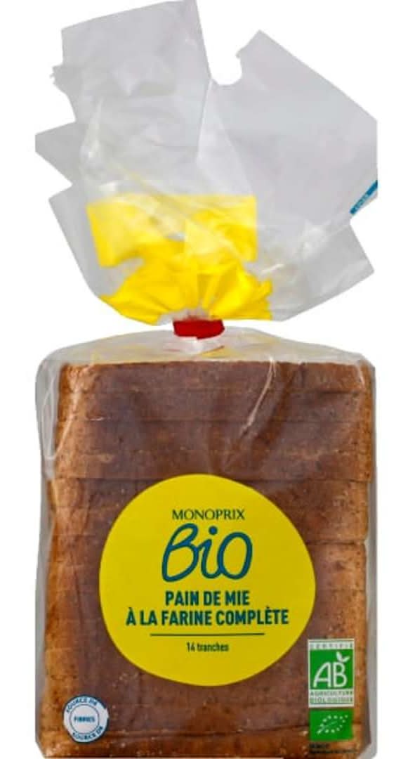 Monoprix Bio - Pain de mie à la farine complète (14)