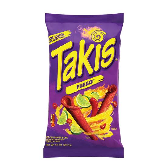 Takis Fuego Hot Chili Pepper & Lime Rolled Tortilla Chips, 9.9 OZ