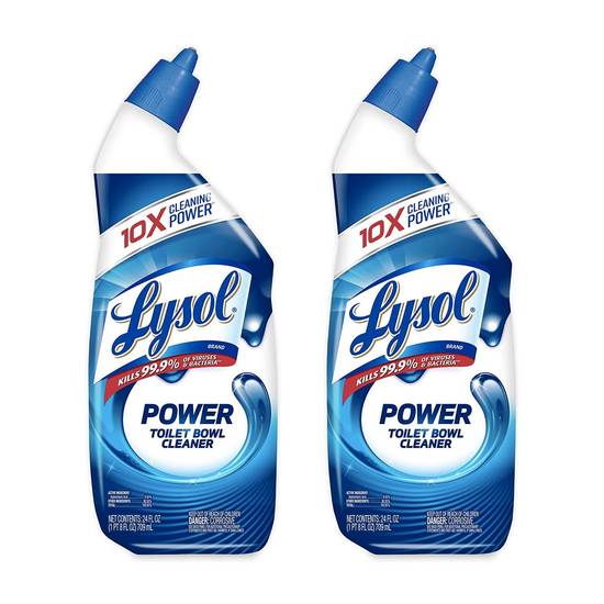 Lysol Power Toilet Bowl Cleaner Gel, 24 FL OZ, 2 Pack