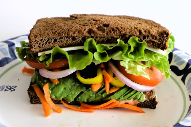 Half Avocado Sandwich
